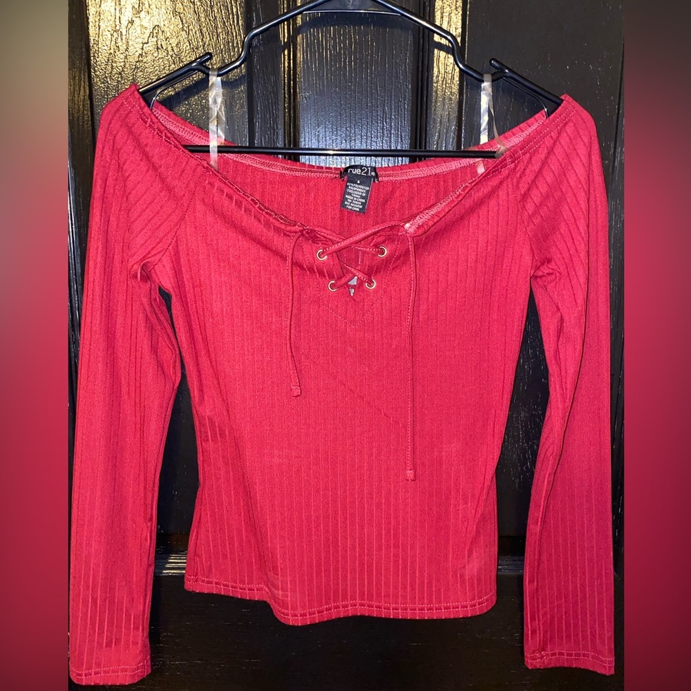Rue21 off shoulder top long sleeved top